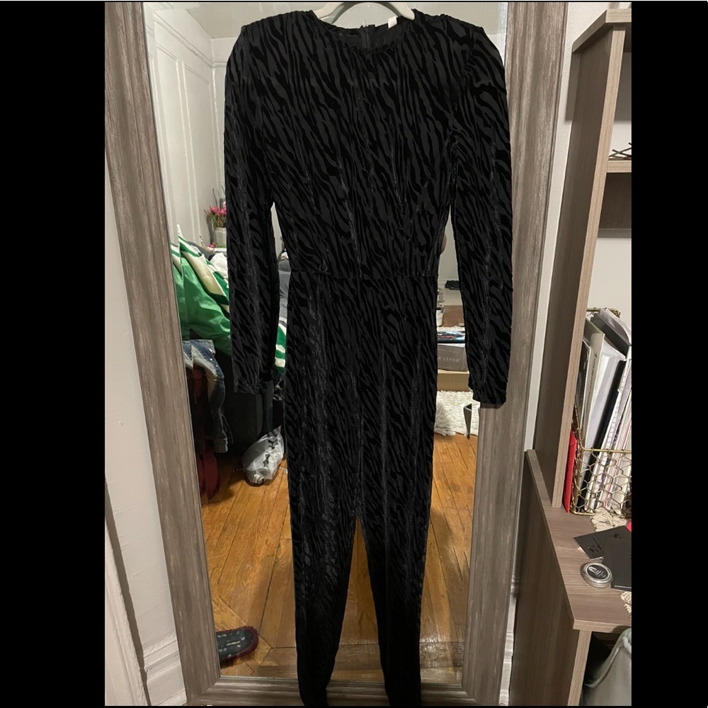 Black suede jumpsuit - Picture 4 of 4